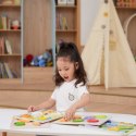  Drewniane Puzzle Układanka Montessori 2w1 Figurki Warzywa