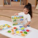  Drewniane Puzzle Układanka Montessori 2w1 Figurki Warzywa