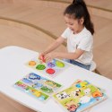  Drewniane Puzzle Układanka Montessori 2w1 Figurki Warzywa