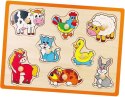  Drewniane Puzzle Zwierzęta z Farmy Układanka