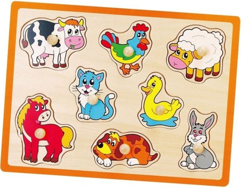  Drewniane Puzzle Zwierzęta z Farmy Układanka