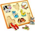 Drewniane Puzzle Zwierzęta z Farmy Układanka