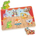  Puzzle Dźwiękowe Dopasuj Muzykujące Zwierzęta