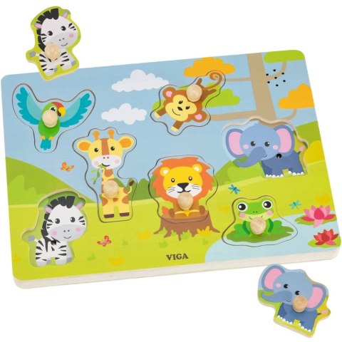  Puzzle Dźwiękowe Dopasuj Zwierzęta Egzotyczne