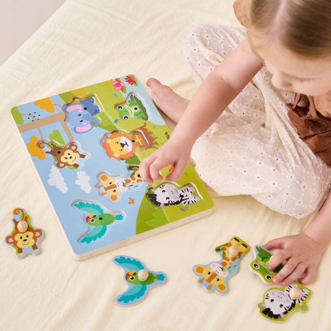  Puzzle Dźwiękowe Dopasuj Zwierzęta Egzotyczne