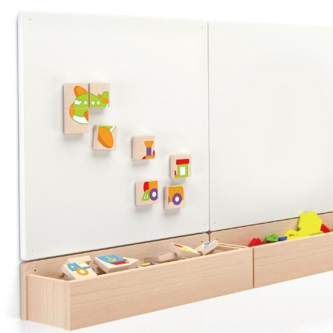 Viga Układanka drewniana puzzle magnetyczne - pojazdy Certyfikat FSC