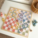  GREEN Gry Planszowe Logiczne 2w1 Ludo Chińczyk + Węże i Drabiny