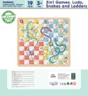  GREEN Gry Planszowe Logiczne 2w1 Ludo Chińczyk + Węże i Drabiny