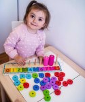  GREEN Układanka Nauka Liczenia i Kolorów Montessori 56 el.