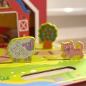 TOOKY TOY Drewniana Farma w Walizce Figurki Pojazdy