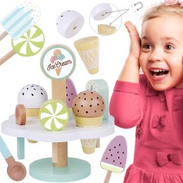 TOOKY TOY Drewniane Lody Magnetyczne na Stojaku