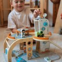 TOOKY TOY Drewniany Kosmiczny Parking Stacja Kosmiczna