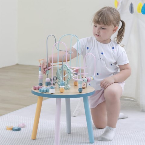 PolarB Drewniany Stolik Edukacyjny Manipulacyjny Przeplatanka Montessori