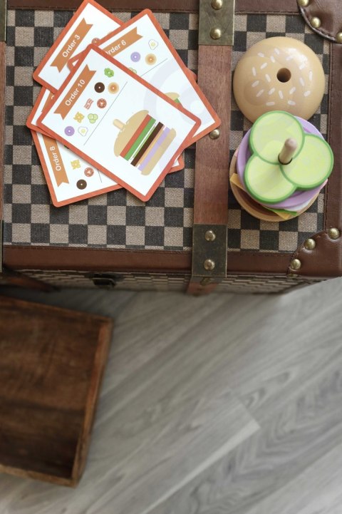  GREEN Drewniany Burger Restauracja Układanka dla Dzieci 15 el. Certyfikat FSC