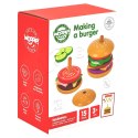  GREEN Drewniany Burger Restauracja Układanka dla Dzieci 15 el. Certyfikat FSC