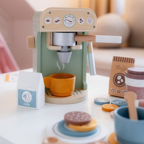  GREEN Drewniany Ekspres do Kawy Cukiernia Barista 25 el.
