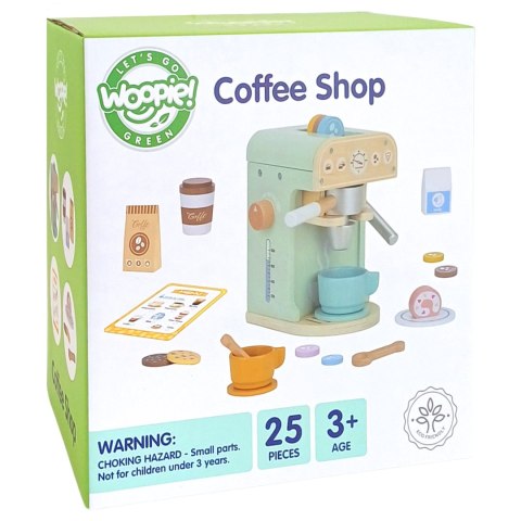  GREEN Drewniany Ekspres do Kawy Cukiernia Barista 25 el.