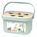  GREEN Pudełko Sorter Box 3w1 Klocki Piramidka Słonik FSC