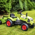FALK Traktorek Claas Zielony na Pedały Klakson Przyczepa 2-5 lat
