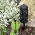 Lampa solarna ogrodowa ażurowa latarenka lamion LED czujnik zmierzchu wbijana 4szt.