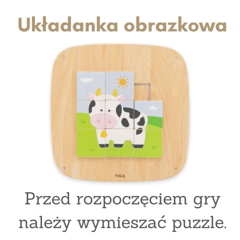  Drewniana Tablica Manipulacyjna Sensoryczna Układanka Obrazkowa