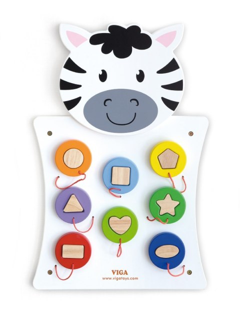  Drewniana Tablica Manipulacyjna Zebra Certyfikat FSC Montessori