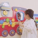  Drewniana Tablica Sensoryczna-Manipulacyjna EDU Pociąg