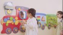  Drewniana Tablica Sensoryczna-Manipulacyjna EDU Pociąg