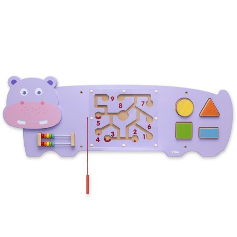  Tablica Sensoryczna Manipulacyjna Hipopotam Certyfikat FSC Montessori