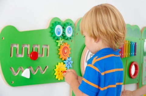  Tablica Sensoryczna Manipulacyjna Krokodyl Certyfikat FSC Montessori