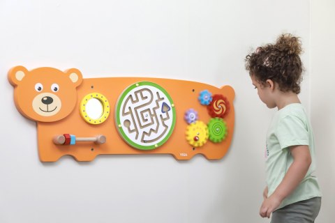  Tablica Sensoryczna Manipulacyjna Miś Certyfikat FSC Montessori