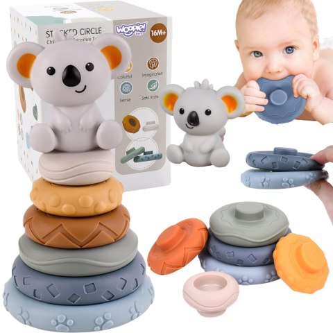 BABY Zestaw Edukacyjna Piramidka Koala 2w1 Gryzak