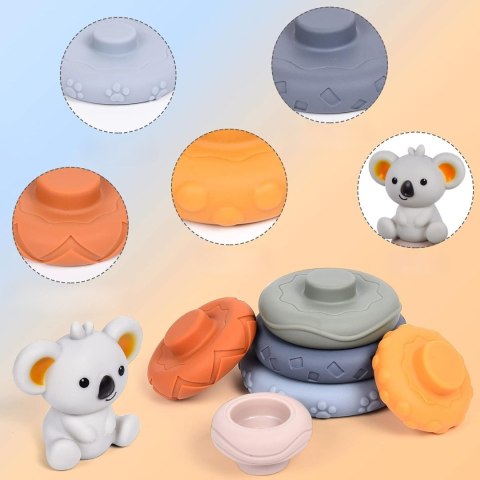  BABY Zestaw Edukacyjna Piramidka Koala 2w1 Gryzak