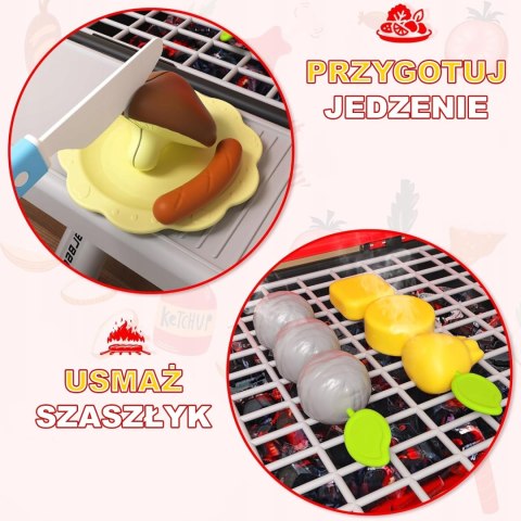  Grill Barbecue Kuchnia Ogrodowa Interaktywna Para LED Zestaw XL 41 el.