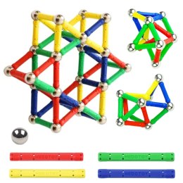  Klocki Magnetyczne Konstrukcyjne 3D 58 el.