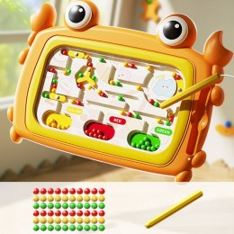  Tablica Magnetyczna Montessori Labirynt Krab Pomarańczowa