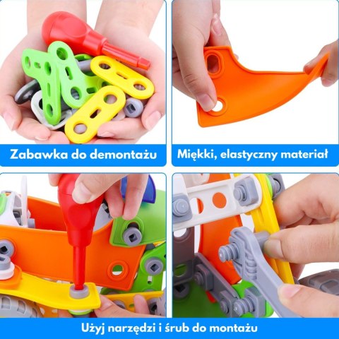  Zestaw Klocki Konstrukcyjne Pojazdy STEM 163 el.