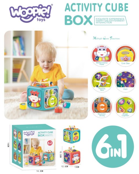  BABY Interaktywna Kostka Sensoryczna Edukacyjna Montessori Sorter 6w1