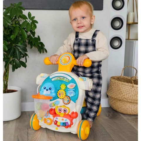  BABY Pchacz Chodzik Stolik Edukacyjny Hulajnoga Jeździk 4w1