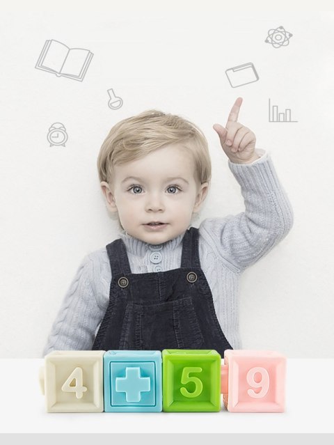  BABY Sensory Puzzles Squeeze Puzzle Sound Learning to Count 20 el.