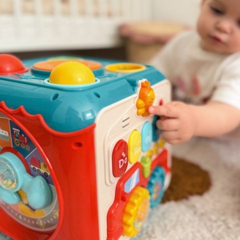  BABY Wielofunkcyjna Kostka Aktywności Montessori 6w1 - 18m+