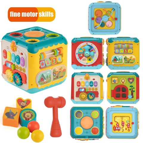  BABY Wielofunkcyjna Kostka Aktywności Montessori 6w1 - 18m+