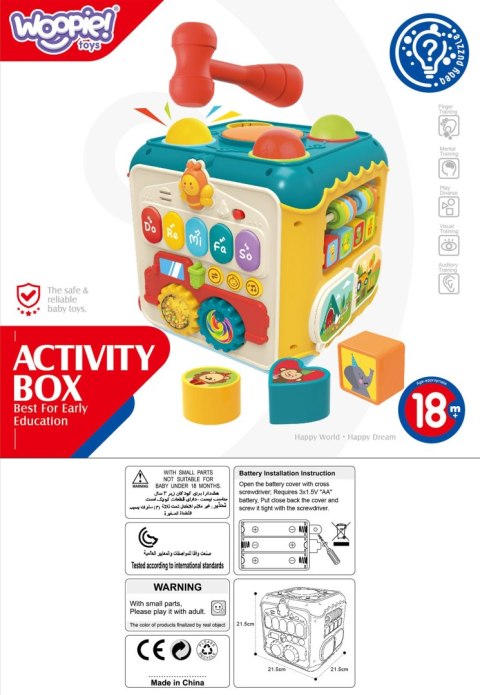  BABY Wielofunkcyjna Kostka Aktywności Montessori 6w1 - 18m+