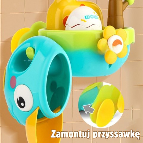  BABY Zabawka do Kąpieli Żyrafa z Lejkiem na Przyssawke
