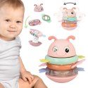  Baby Wańka Wstańka Zabawka Sensoryczna 2w1 Grzechotka Gryzak Różowa