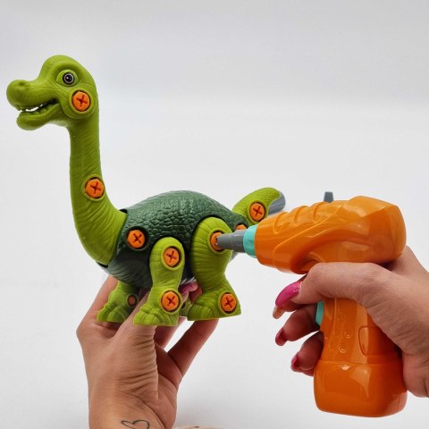  Dinozaur do Skręcania Zestaw Konstrukcyjny + Wiertarka 31 el.