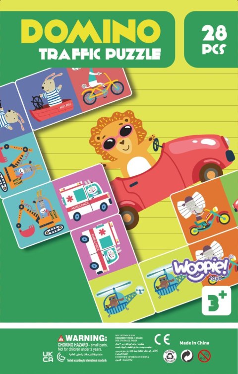 Gra Edukacyjna Transport Zwierzęta Puzzle Domino Montessori