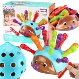  Gra Zręcznościowa Jeżyk Sorter Montessori Nauka Liczb i Kolorów 4w1