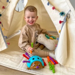  Gra Zręcznościowa Jeżyk Sorter Montessori Nauka Liczb i Kolorów 4w1