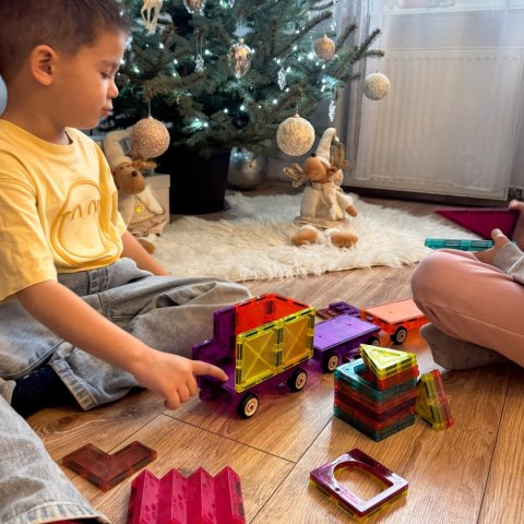  Klocki Magnetyczne 3D Zestaw Pociąg 71el.